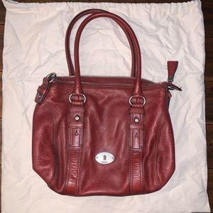Fossil Leather Satchel Handbag